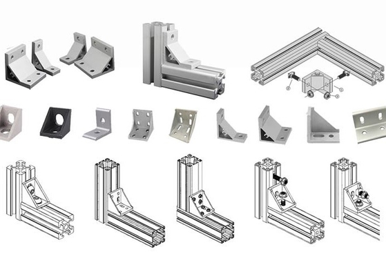 comprar 2040 3030 4040 6063 soporte giratorio de la ranura del perfil 6m m 8m m 10m m de la aleación de aluminio online manufacture